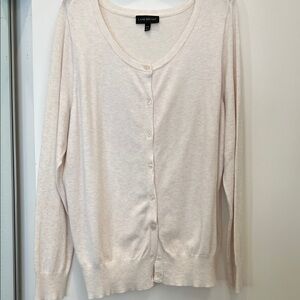 Lane Bryant Women's Light Cream Cardigan